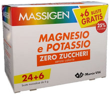 Carica l'immagine nel visualizzatore di Gallery, Massigen Magnesio e Potassio Zero Zuccheri 24 Buste + 6 Om