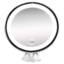 Carica l'immagine nel visualizzatore di Gallery, Bestope Specchio Ingranditore da Trucco con Luce LED, Bianco Tondo 10x