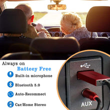Carica l'immagine nel visualizzatore di Gallery, Bluetooth Adapter Empfänger Auto,DUTISON Nero, 5.0 - Ilgrandebazar