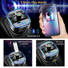 Carica l'immagine nel visualizzatore di Gallery, Cocoda Trasmettitore Bluetooth per Auto, [Blue Ambient Ring Light] Kit...