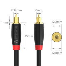 Carica l'immagine nel visualizzatore di Gallery, Syncwire Cavo Ottico Audio Digitale 1.8M Toslink Platinum 1.8m
