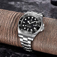 Carica l'immagine nel visualizzatore di Gallery, BERSIGAR Orologio da Polso Automatico Uomo | Cinturino in Acciaio 43, Nero - Ilgrandebazar