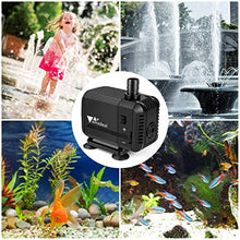 Carica l'immagine nel visualizzatore di Gallery, Amzdeal Mini Pompa Acqua Sommergibile Ultra-Silenzioso 15W 1500L/H - Ilgrandebazar