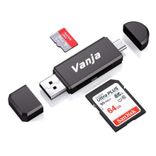 Carica l'immagine nel visualizzatore di Gallery, Vanja Lettore di Schede Memoria SD/Micro SD, Adattatore Black-Card Reader - Ilgrandebazar