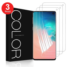 Carica l'immagine nel visualizzatore di Gallery, G-Color [3 Pezzi] Pellicola Galaxy S10, Trasparente TPU Non di... - Ilgrandebazar