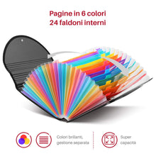Carica l'immagine nel visualizzatore di Gallery, LOETAD Cartella Portadocumenti Porta Documenti Espandibile per Ufficio 24... - Ilgrandebazar