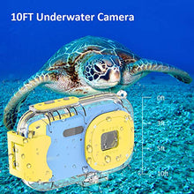 Carica l'immagine nel visualizzatore di Gallery, Fotocamera per Bambini Macchina Fotografica Subacquea Blu