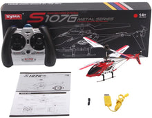 Carica l'immagine nel visualizzatore di Gallery, Syma S107G 3 Canali RC Elicottero con Lega Copter con Giroscopio Incorporato Rosso