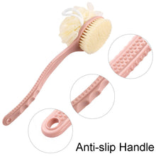 Carica l'immagine nel visualizzatore di Gallery, Spazzola per il bagno a manico lungo, 2 in 1 corpo rosa - Ilgrandebazar