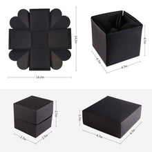 Carica l'immagine nel visualizzatore di Gallery, Howaf Explosion Box DIY Photo Album Scrapbook Creative Fotografico nero - Ilgrandebazar