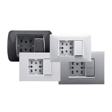 Carica l'immagine nel visualizzatore di Gallery, 4Box 4B.L.H21, Side, Presa da Incasso Multistandard 1 Schuko + 2 Grigio - Ilgrandebazar