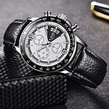 Carica l'immagine nel visualizzatore di Gallery, Orologio da Uomo,LIGE Impermeabile Cronografo Cinturino in Argento Bianco - Ilgrandebazar