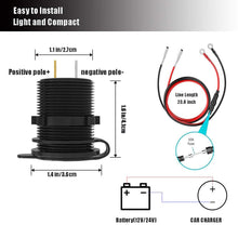 Carica l'immagine nel visualizzatore di Gallery, GemCoo QC3.0 Presa USB per Auto Doppio in Alluminio, 12V / 24V 36W 2 Blu