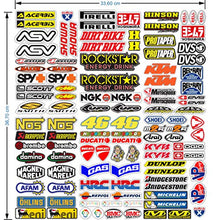Carica l'immagine nel visualizzatore di Gallery, MAS DI VITALE MARIA ditta individuale Adesivi Moto Sponsor 113 Pz 36X33 CM