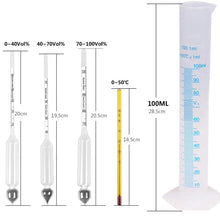 Carica l'immagine nel visualizzatore di Gallery, Tefeler Kit di 3 Idrometri per Alcol - Alcoolimetro Misurazione Grado... - Ilgrandebazar