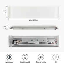 Carica l'immagine nel visualizzatore di Gallery, 2 Pezzi LED Lampada da Parete 16W Bianco 2x 16w Caldo - Alluminio - Ilgrandebazar