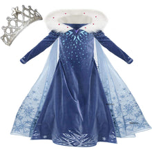 Carica l'immagine nel visualizzatore di Gallery, NNDOLL  Princess Vestito Carnevale Bambina Abito Costume Bimbi 7-8 anni, Blu - Ilgrandebazar