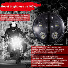 Carica l'immagine nel visualizzatore di Gallery, Wisamic 5-3/4 5.75 pollice LED Headlight compatibile con Harley Davidson nera - Ilgrandebazar