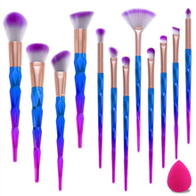 Carica l'immagine nel visualizzatore di Gallery, 12pcs Pennelli da Trucco per Applicazione 12 pezzi, Spazzole + Beauty Blender - Ilgrandebazar