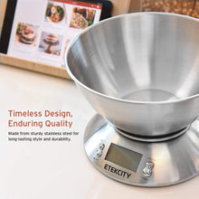 Carica l'immagine nel visualizzatore di Gallery, Etekcity Bilancia da Cucina Elettronica in Acciaio Inossidabile 5kg/ Argento - Ilgrandebazar