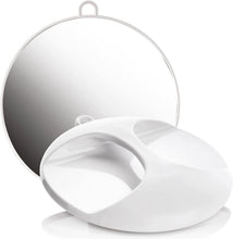Carica l'immagine nel visualizzatore di Gallery, Specchio da parrucchiere, bianco, con occhiello, rotondo, Ø 29 cm
