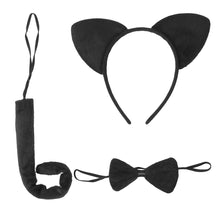Carica l'immagine nel visualizzatore di Gallery, LUOEM 3pcs bambini gatto orecchie copricapo tail set costume... - Ilgrandebazar