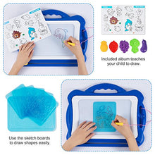 Carica l'immagine nel visualizzatore di Gallery, SGILE Grande Lavagna Magnetica per Bambini, Lavagnetta Magica Portatile Blu - Ilgrandebazar