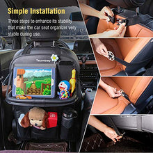 Carica l'immagine nel visualizzatore di Gallery, Tsumbay Proteggi Sedili Auto Bambini Organizer con Multi-tasca e Nero