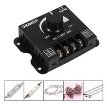 Carica l'immagine nel visualizzatore di Gallery, Regolatore dimmer, 12V-24V Interruttore led 30A Funzionamento manuale per...
