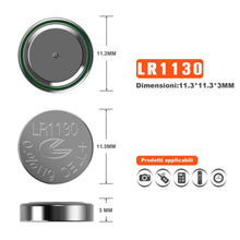 Carica l'immagine nel visualizzatore di Gallery, Confezione da 40 pacchi batteria alcalina AG10(LR1130) --- 40 Pezzi, Argento - Ilgrandebazar