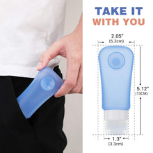 Carica l'immagine nel visualizzatore di Gallery, MoKo Bottiglie da Viaggio in Silicone, 4X 89ml Contenitori con Colorato A - Ilgrandebazar