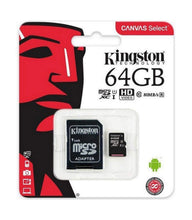 Carica l'immagine nel visualizzatore di Gallery, Kingston Canvas Select Plus SDCS2/64GB Scheda microSD Classe 10 con Adattatore SD Incluso, 64 GB