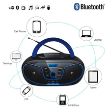 Carica l'immagine nel visualizzatore di Gallery, LONPOO Radio Portatile Boombox, Lettore CD / MP3 Bambini con USB, Nero 1 - Ilgrandebazar
