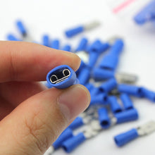 Carica l'immagine nel visualizzatore di Gallery, Aussel Metal Assorted Electrical Wire Terminal Spade Connectors Male Blue - Ilgrandebazar
