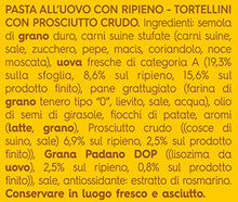 Carica l'immagine nel visualizzatore di Gallery, Barilla Pasta all'Uovo Ripiena Le Emiliane Tortellini con Prosciutto Crudo -...