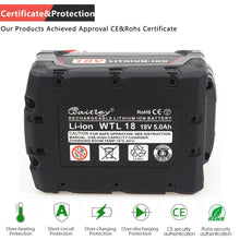 Carica l'immagine nel visualizzatore di Gallery, Waitley M18 18V 5.0Ah Batteria agli ioni di litio ricambio per 5.0A - Ilgrandebazar