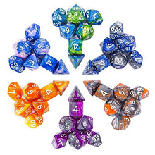 Carica l'immagine nel visualizzatore di Gallery, CiaraQ 42 Pièces Polyédrique Dés Jeux De Role Donjons et Dragons D&amp;D Dice,...