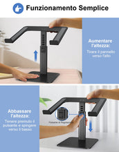 Carica l'immagine nel visualizzatore di Gallery, Babacom Supporto PC Portatile, Laptop Stand Ergonomico in Alluminio, Ventilato Porta PC con 8 Tipi di Angoli Regolabili, Compatibile con Computer/MacBook/Air/PRO/Microsoft Surface, 10"-16" (Nero)
