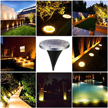 Carica l'immagine nel visualizzatore di Gallery, LED Luce Solari Giardino Esterno,MUZEY 4 Pezzi 8Led Lampada Solare da...