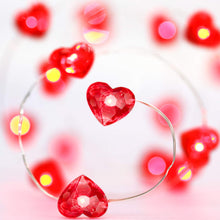 Carica l'immagine nel visualizzatore di Gallery, Luci della Stringa del Cuore, 10ft 40 LED Batteria Decorazione Di San... - Ilgrandebazar