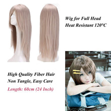 Carica l'immagine nel visualizzatore di Gallery, Parrucca Donna Grigia Lunga Cosplay Halloween con Frangia 60cm, Grigio Chiaro - Ilgrandebazar