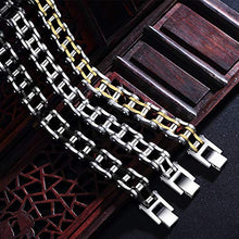 Carica l'immagine nel visualizzatore di Gallery, Faysting EU Bracciale catena in acciaio inox moto personalizzata Nero Argento - Ilgrandebazar