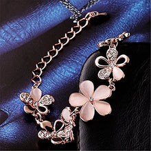 Carica l'immagine nel visualizzatore di Gallery, QueenDer Bracciale donna in rame aperto con chiusura a catena Rose - Ilgrandebazar