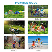 Carica l'immagine nel visualizzatore di Gallery, HISAYSY Coperta da Spiaggia, 210 x 200CM Picnic con Blu-arancione