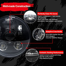 Carica l'immagine nel visualizzatore di Gallery, Wisamic 5-3/4 5.75 pollice LED Headlight compatibile con Harley Davidson nera - Ilgrandebazar
