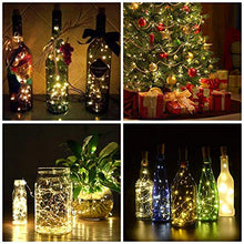 Carica l'immagine nel visualizzatore di Gallery, [10 Pezzi] Luci per Bottiglia Natalizie, Yompz 2M 20 LED di 10 Pezzi