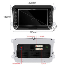 Carica l'immagine nel visualizzatore di Gallery, Autoradio per VW CAMECHO Touch Screen capacitivo da 7 215 x 133 x 48 mm, noir - Ilgrandebazar