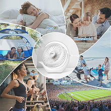 Carica l'immagine nel visualizzatore di Gallery, Omasi Ventilatore mini USB ricaricabili batteria 3600mAh Ventilatori Bianco