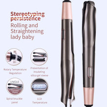 Carica l'immagine nel visualizzatore di Gallery, Piastra Capelli Curl &amp; Straight, 2 in 1 Ferro Arricciacapelli, Tormalina gold - Ilgrandebazar