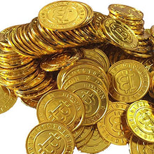 Carica l'immagine nel visualizzatore di Gallery, NUOBESTY 100 pz plastica Monete d'oro Pirata Bitcoin - Ilgrandebazar